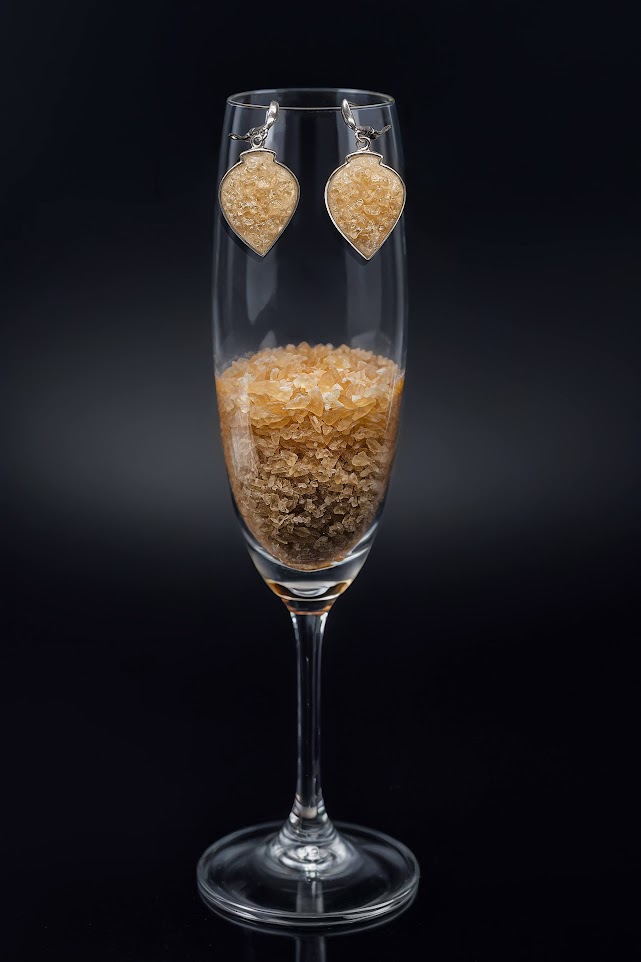 Earring "Kvevri" (Rkatsiteli Crystals)